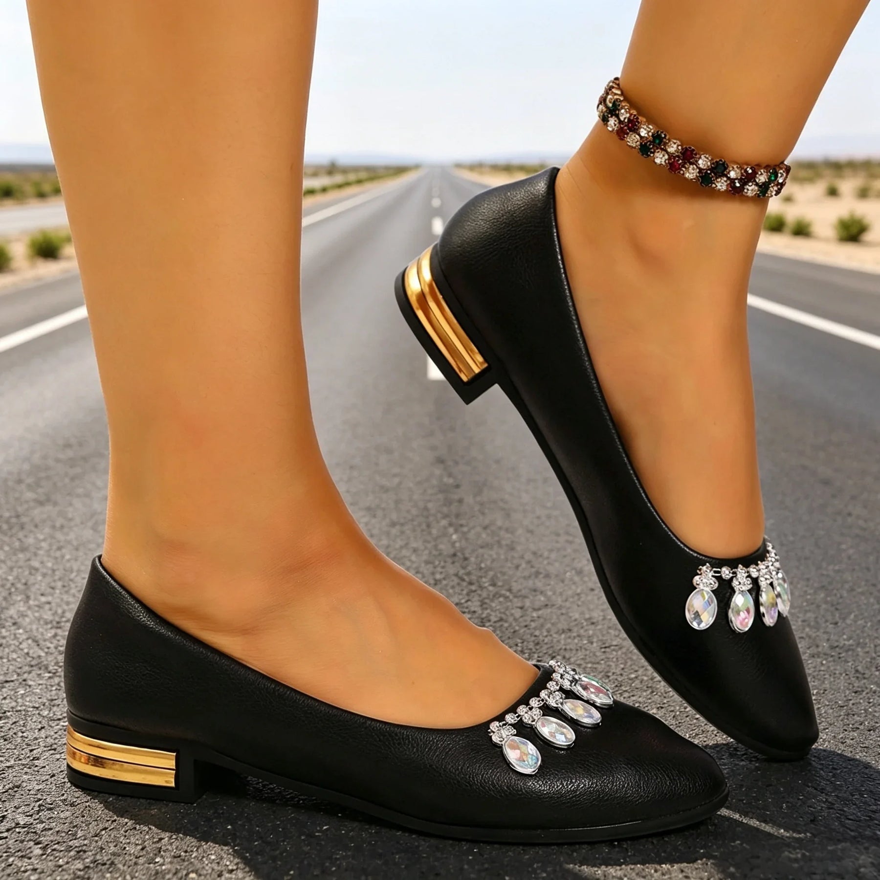Women Flats Pointed Toe Ballet Shoes Plus Size Flat Sneakers Women High Quality Fashion Slip-on Loafers Outdoor Shoes for Women
