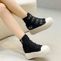 Shoes Women's Spring and Summer 2025 New Casual Versatile High-top Platform Heightened Small Board Shoes