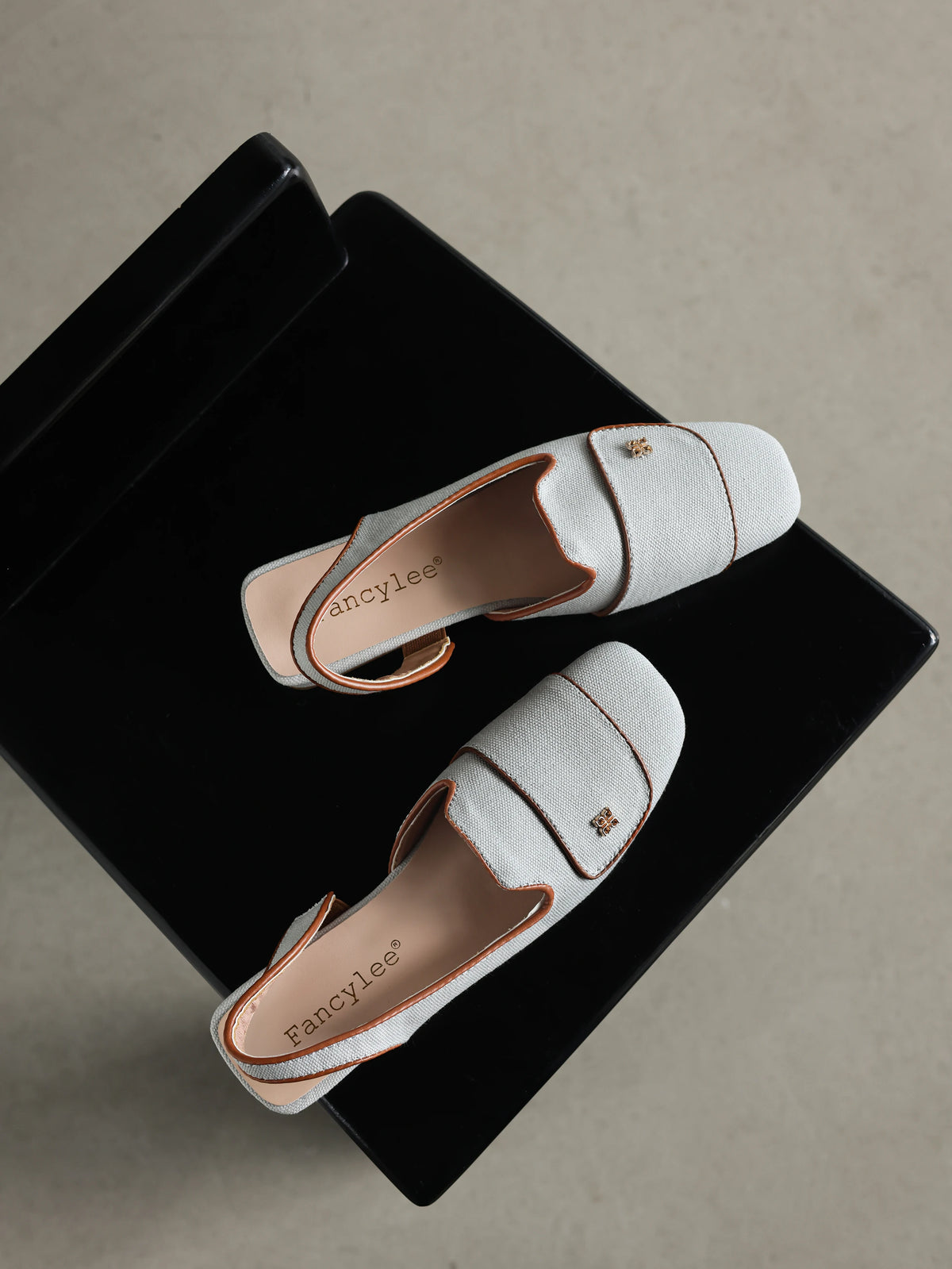 Elegant Slingback Mules Women Minimalist Square Toe Low Heel Pumps Matte French Slip On Work Shoes Office Commute Casual Flats